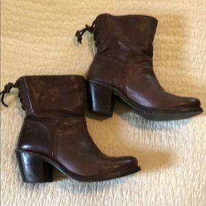 Frye leather shirt boots